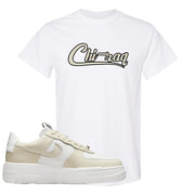 Pixel Cream White Force 1s T Shirt | Chiraq, White