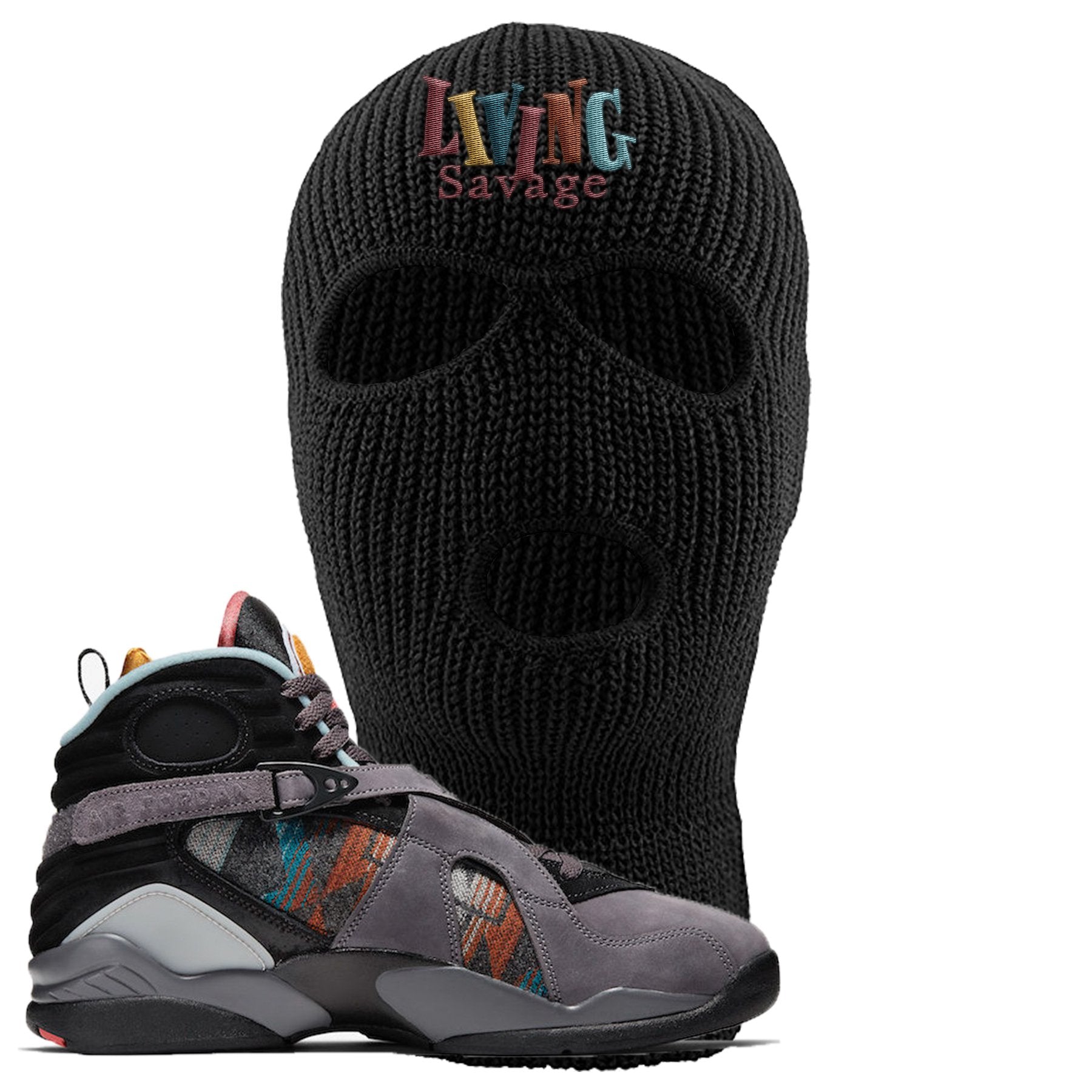 Jordan 8 N7 Pendleton Living Savage Black Sneaker Hook Up Ski Mask