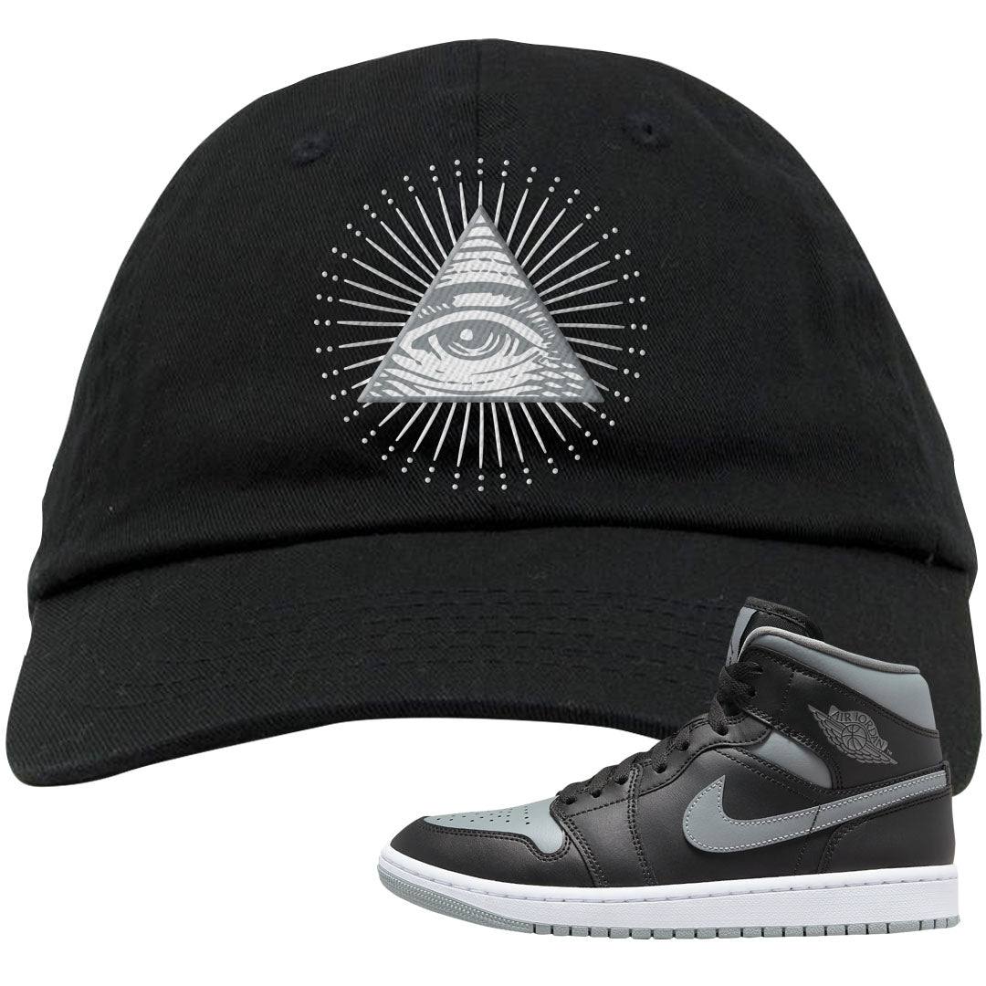 Alternate Shadow Mid 1s Dad Hat | All Seeing Eye, Black