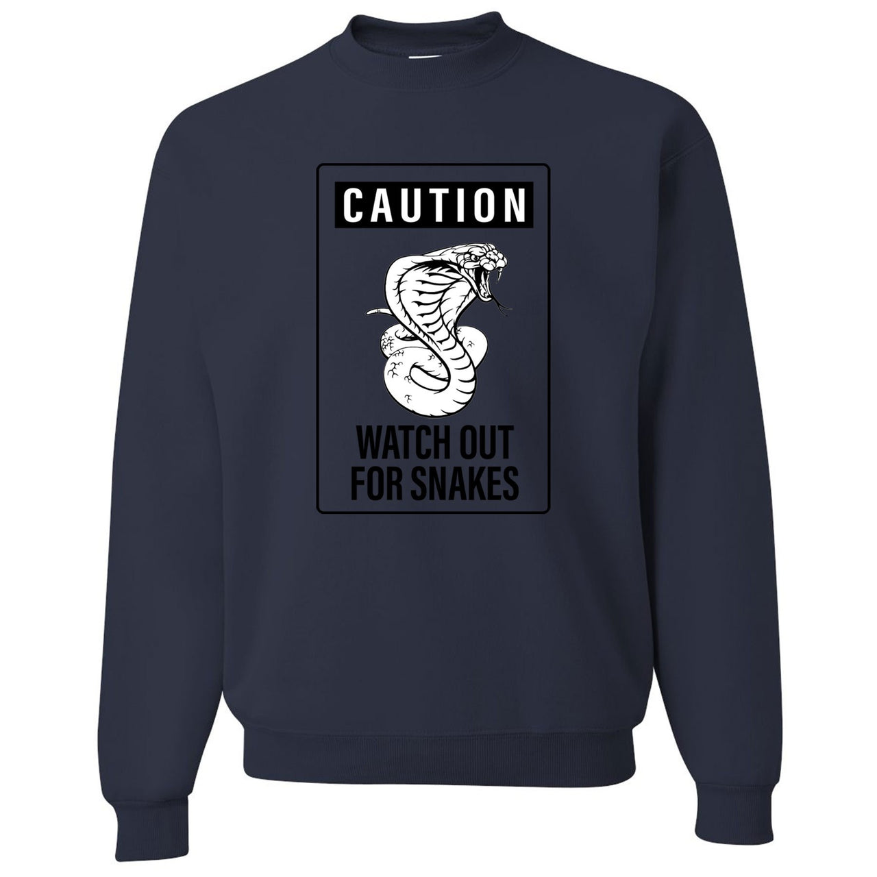 Snakeskin Low Blue 11s Crewneck Sweater | Caution of Snake, Navy Blue