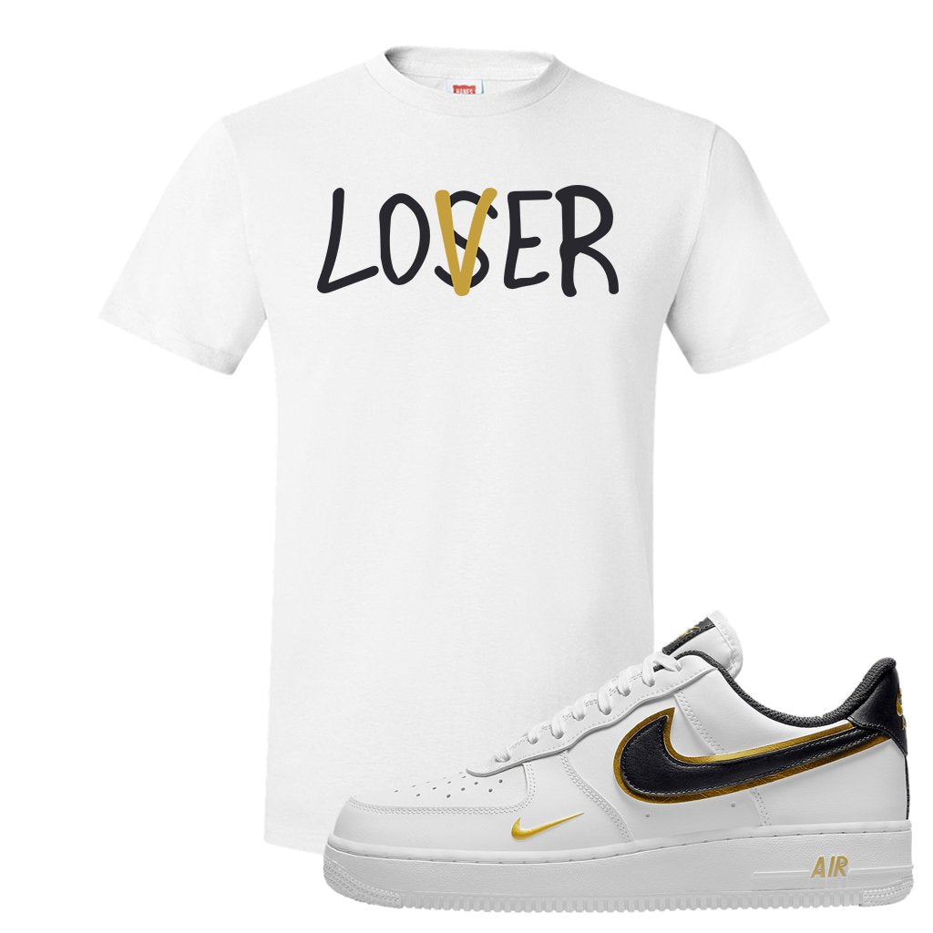 Air Force 1 Low White Gold T Shirt | Lover, White