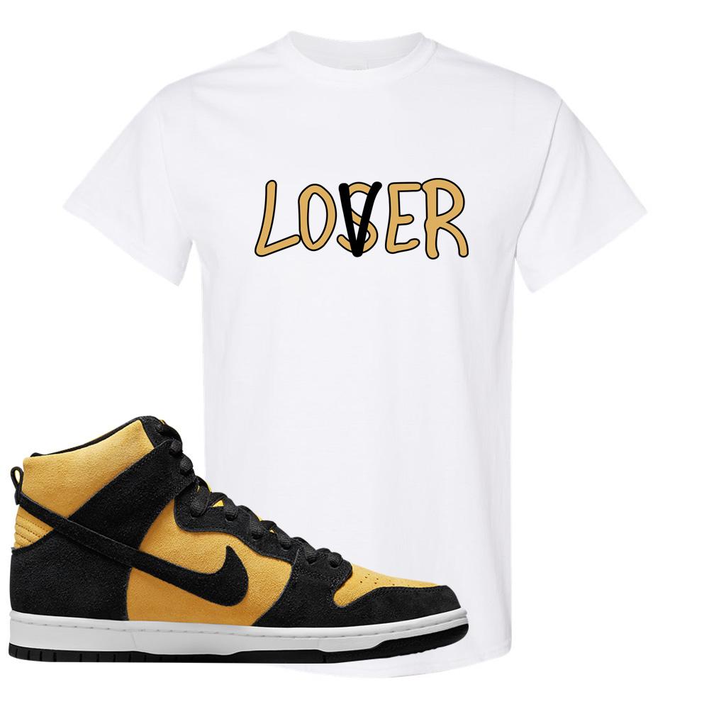 Reverse Goldenrod High Dunks T Shirt | Lover, White
