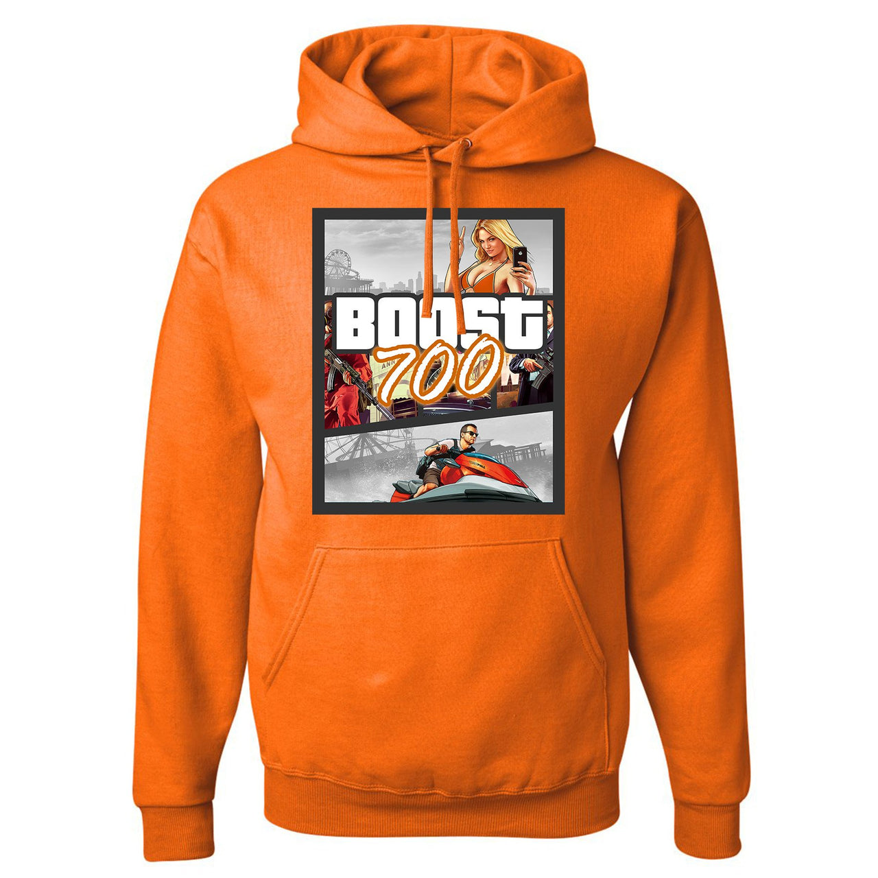 Magnet 700s Hoodie | Video Game Cover, Safety Orange