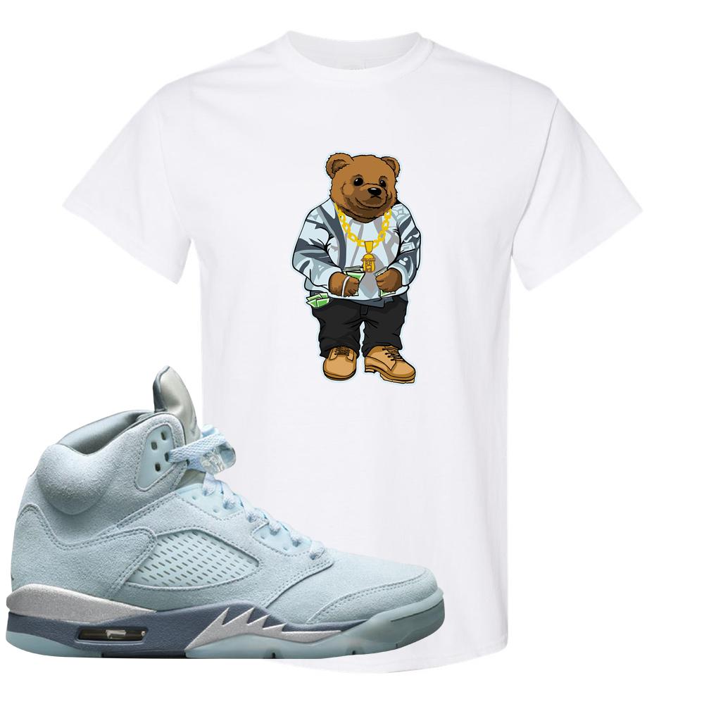 Blue Bird 5s T Shirt | Sweater Bear, White