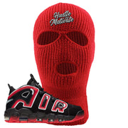 Nike Air More Uptempo Laser Crimson Hustle & Motivate Red Sneaker Hook Up Ski Mask