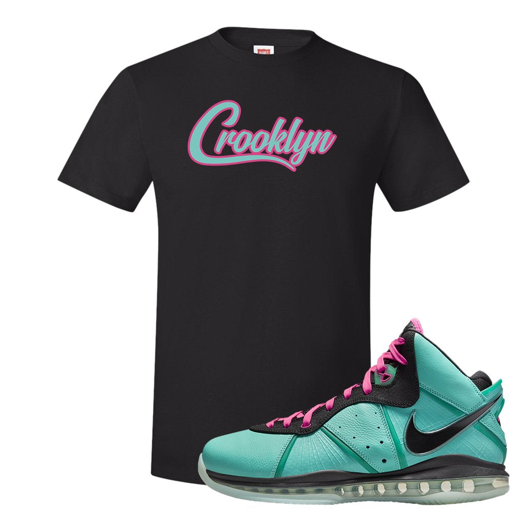 South Beach Bron 8s T Shirt | Crooklyn, Black