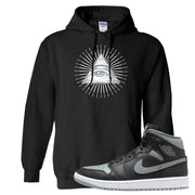 Alternate Shadow Mid 1s Hoodie | All Seeing Eye, Black