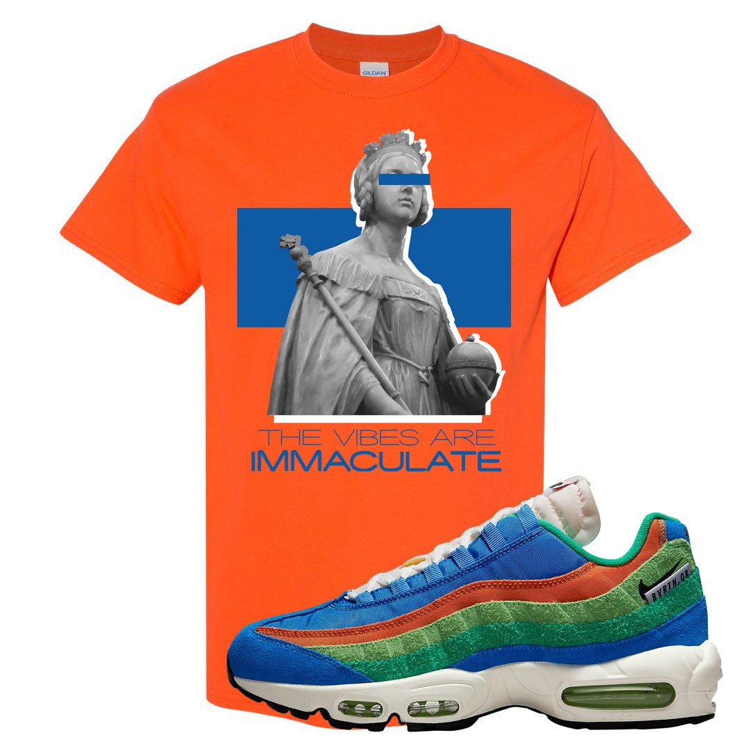 Light Blue Green AMRC 95s T Shirt | The Vibes Are Immaculate, Orange