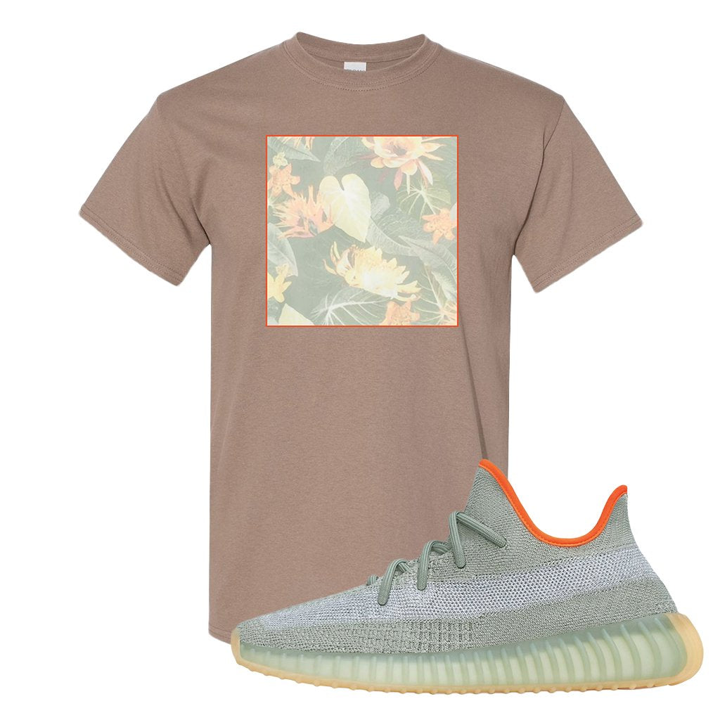 Yeezy 350 V2 Desert Sage Sneaker T Shirt |Desert Sage Box | Brown Savanna