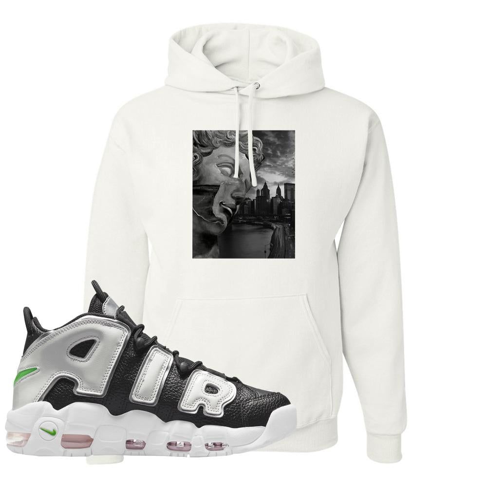 Black Silver Uptempos Hoodie | Miguel, White