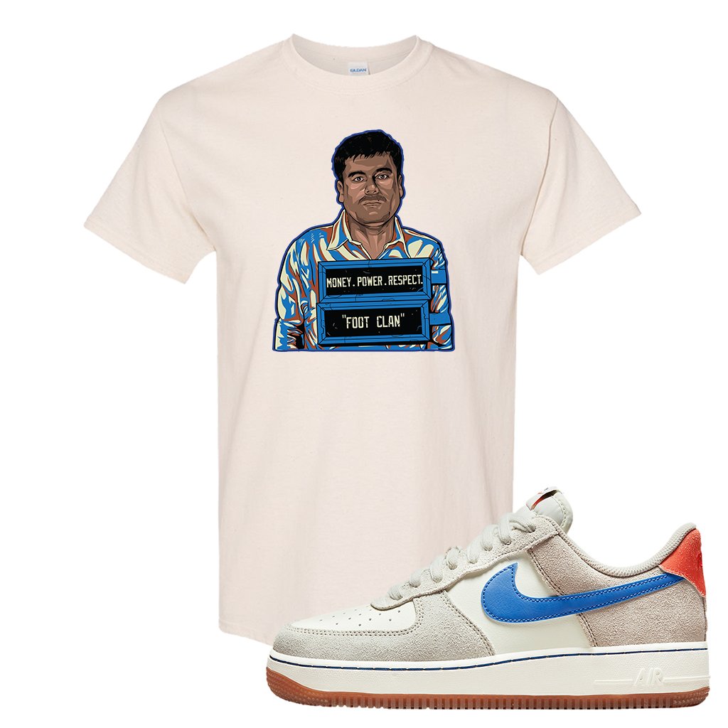 First Use Low 1s Suede T Shirt | El Chapo Illustration, Natural