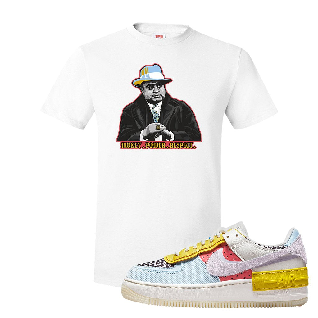 Air Force 1 Shadow Multi-Color T Shirt | Capone Illustration, White