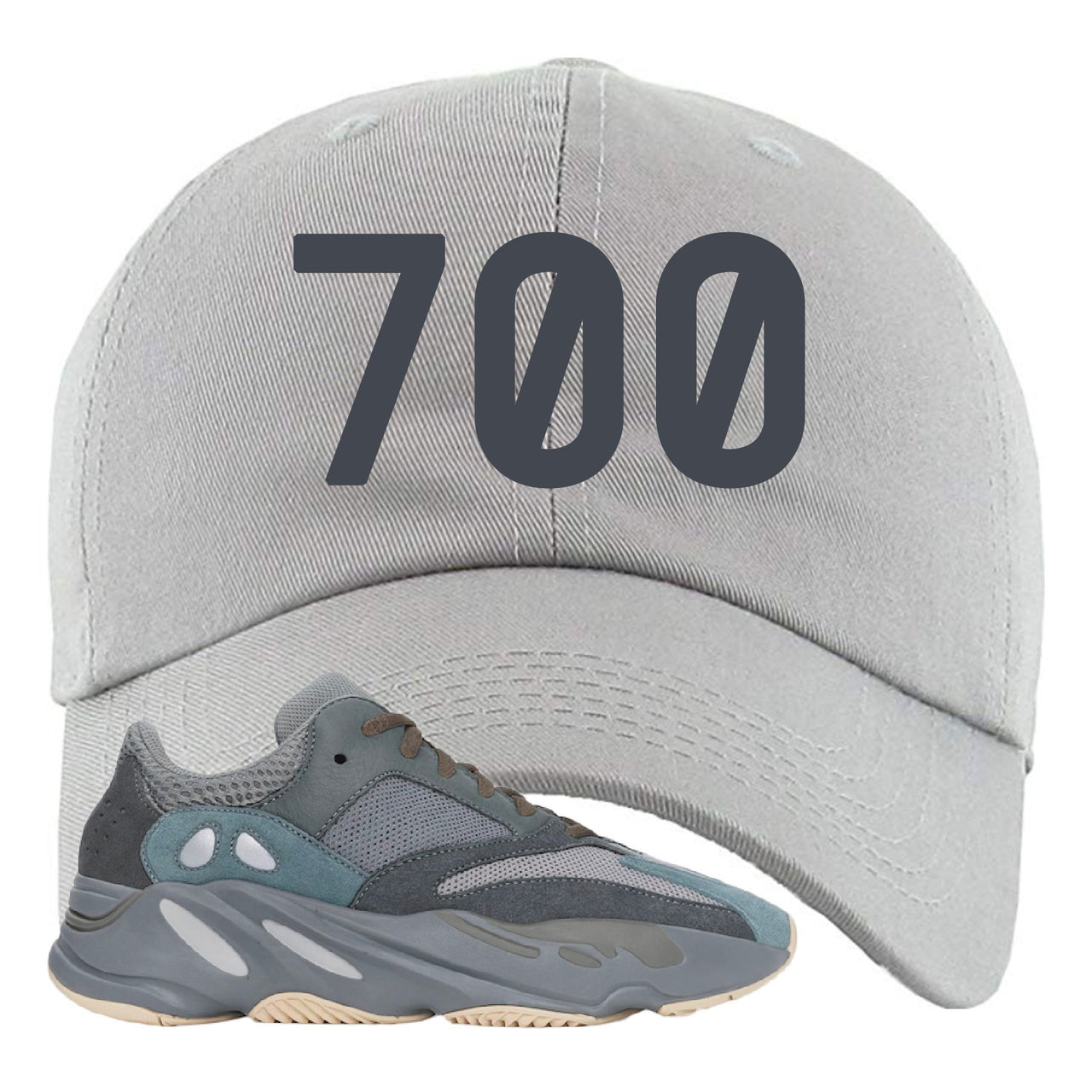 Yeezy Boost 700 Teal Blue 700 Light Gray Sneaker Hook Up Dad Hat