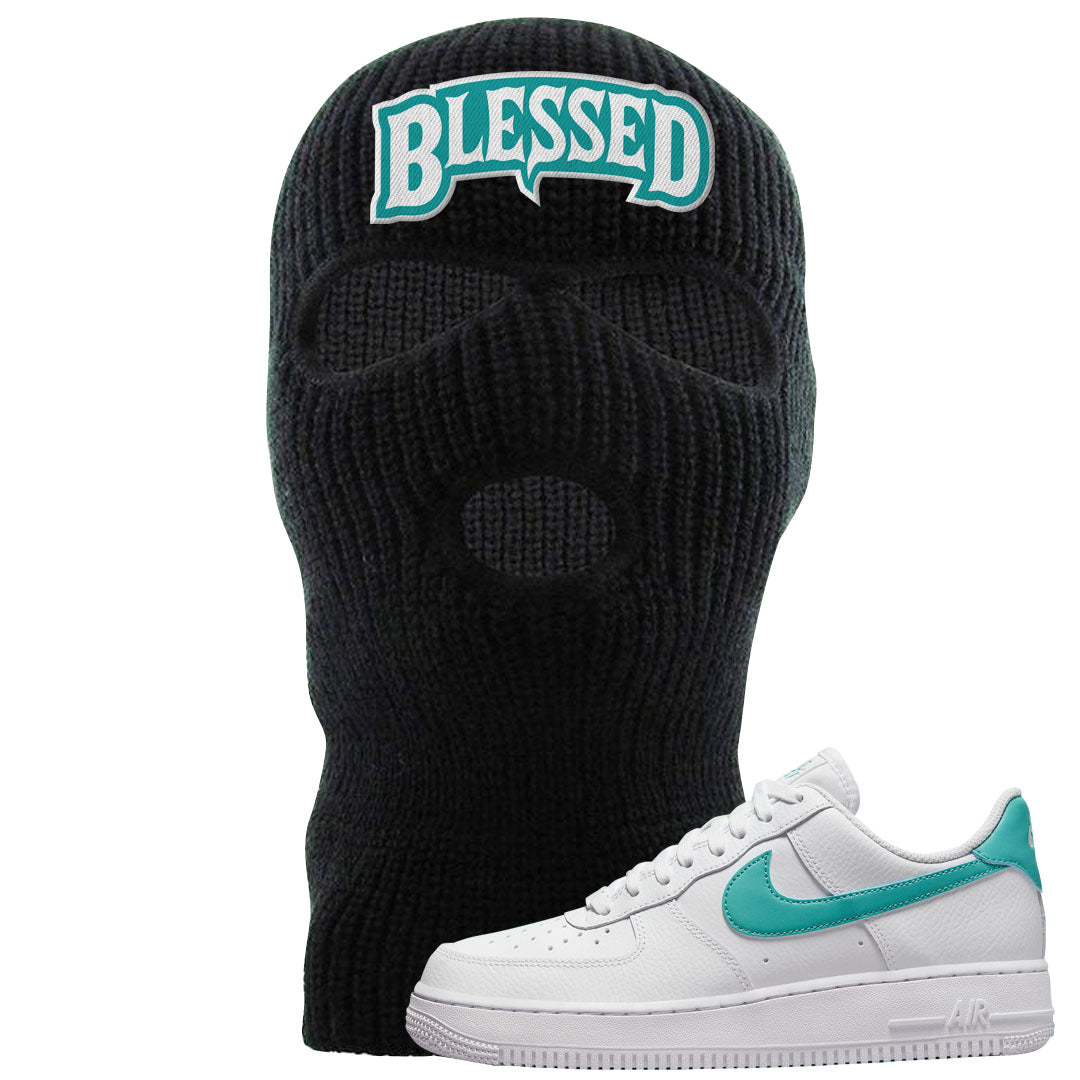 Washed Teal Low 1s Ski Mask | Blessed Arch, Black