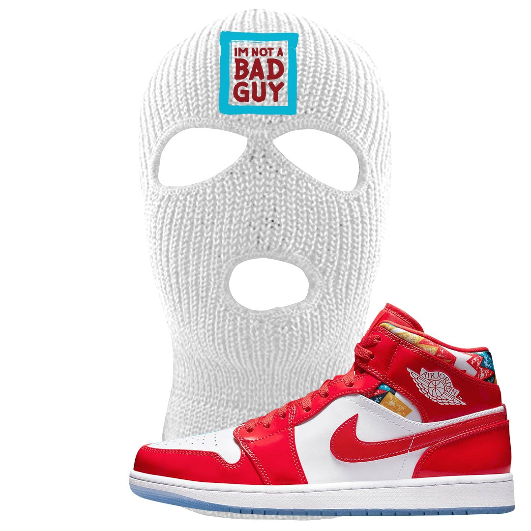 Barcelona Sweater Mid 1s Ski Mask | I'm Not A Bad Guy, White