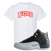 Playoff 12s T Shirt | Blessed Arch, White