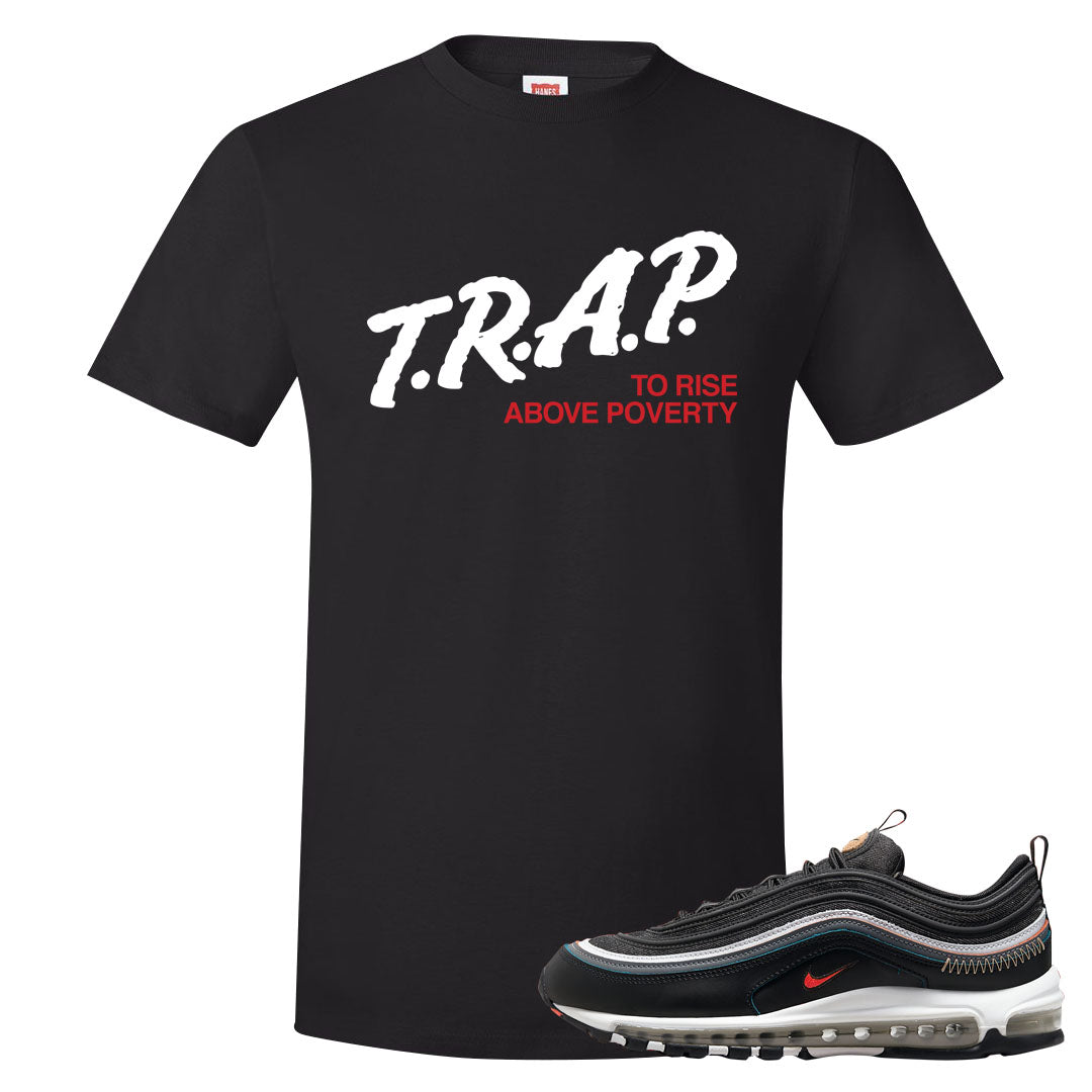 Alter and Reveal 97s T Shirt | Trap To Rise Above Poverty, Black
