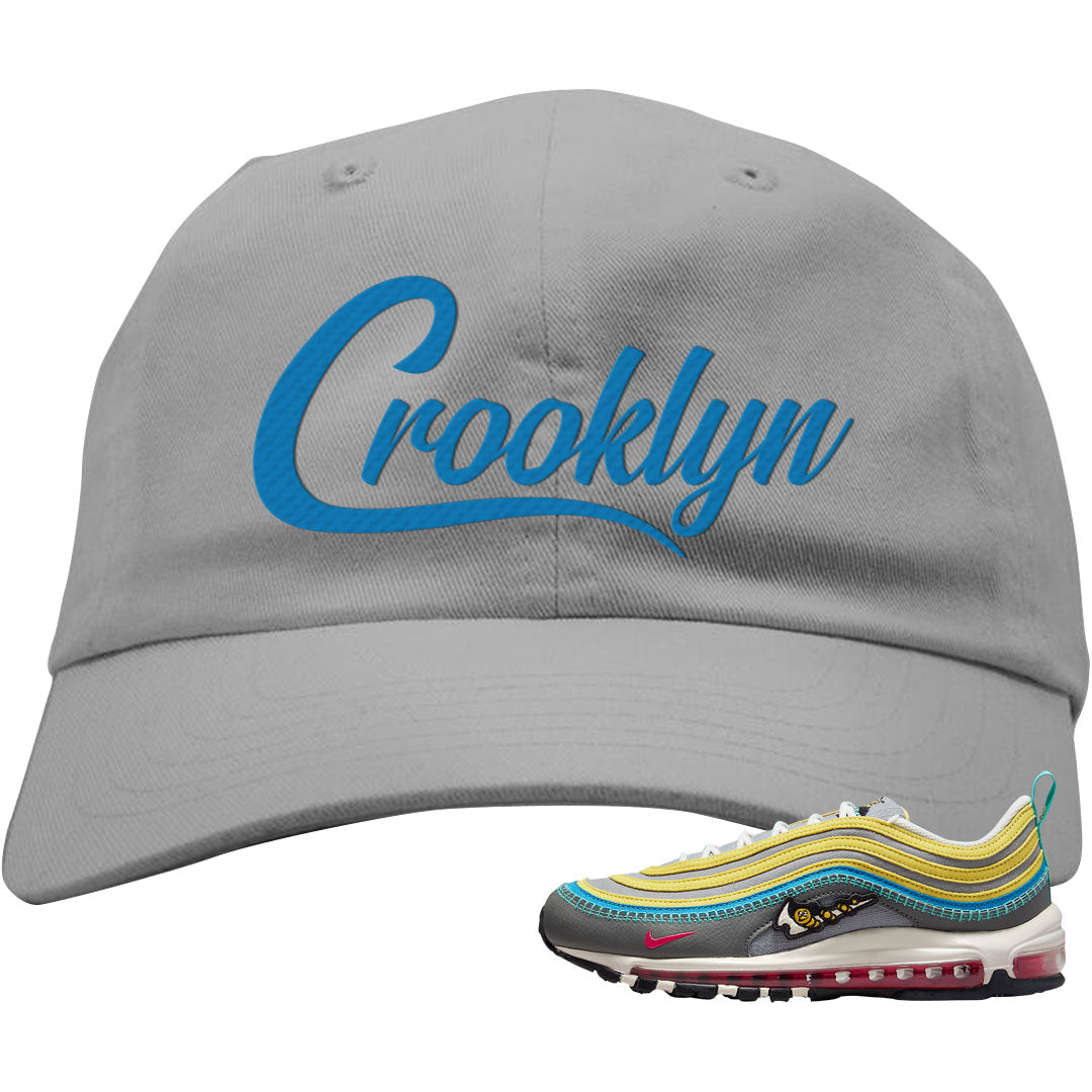 Sprung Yellow 97s Dad Hat | Crooklyn, Light Gray