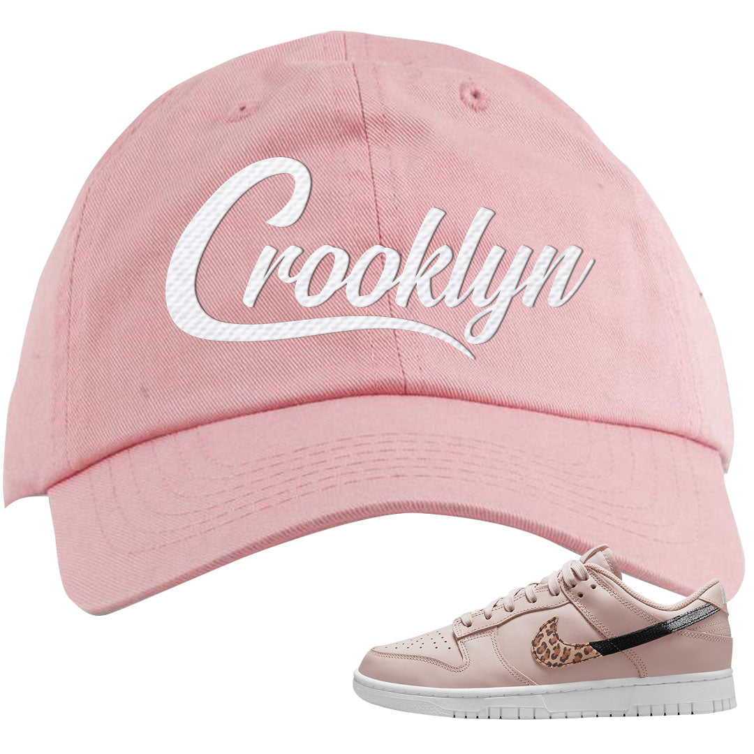 Primal Dusty Pink Leopard Low Dunks Dad Hat | Crooklyn, Light Pink