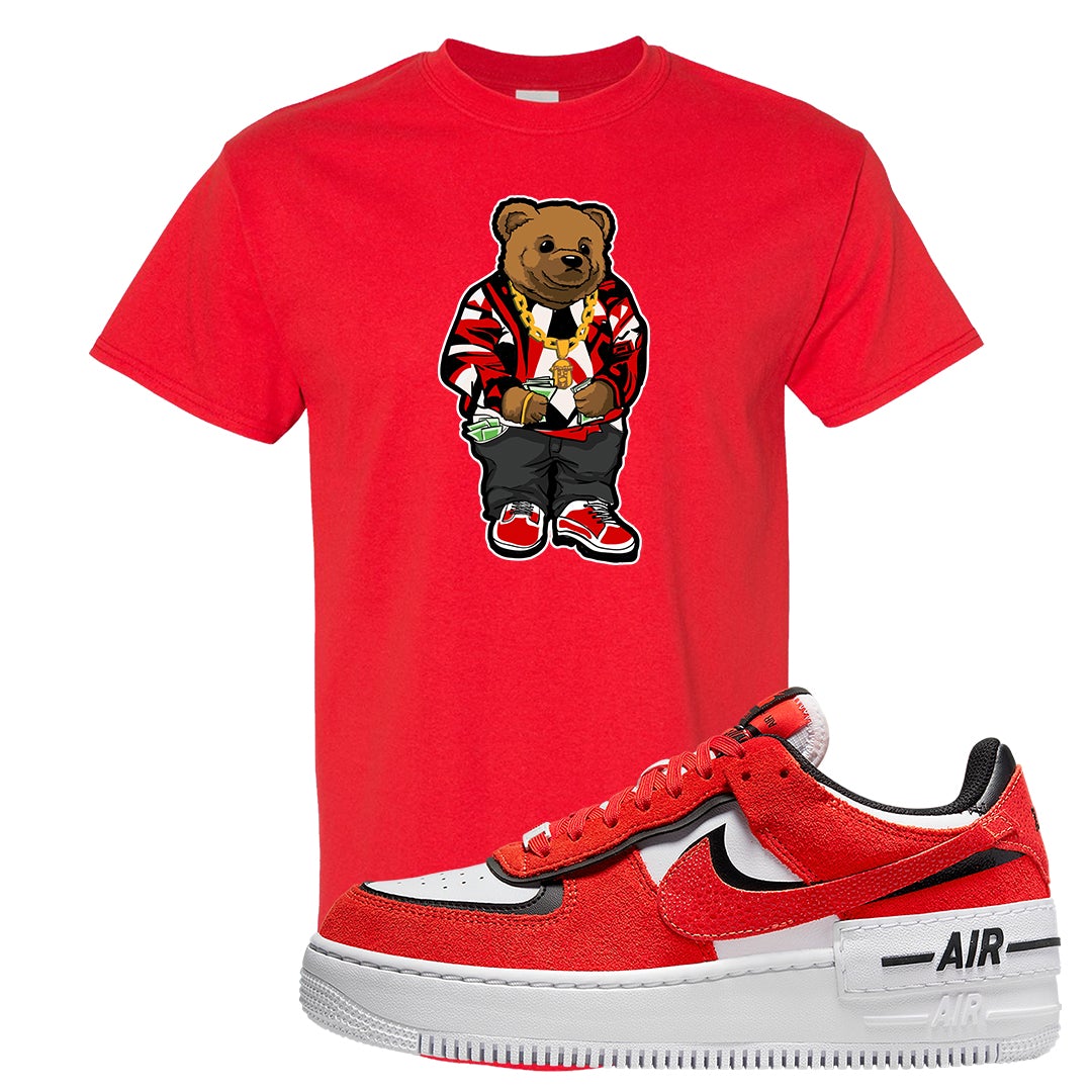 Shadow Chicago AF 1s T Shirt | Sweater Bear, Red