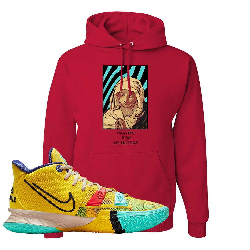 1 World 1 People Yellow 7s Hoodie | God Told Me, Red
