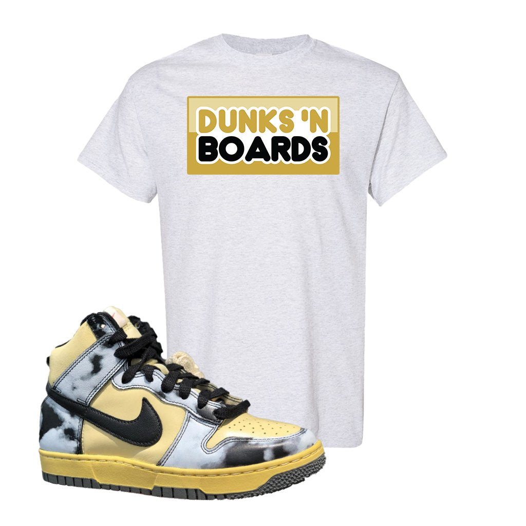 Acid Wash Yellow High Dunks T Shirt | Dunks N Boards, Ash