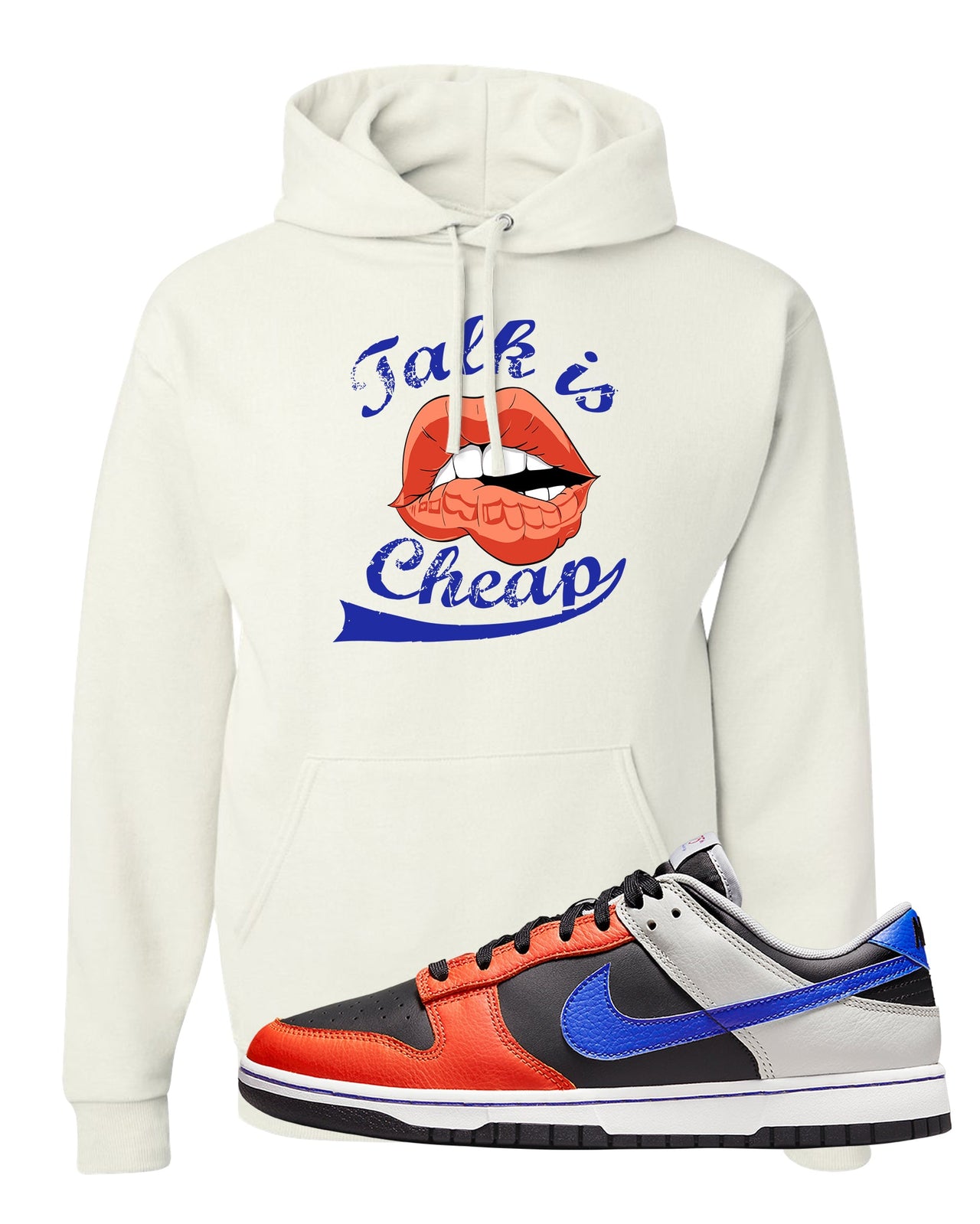 75th Anniversary Low Dunks Hoodie | Talk Is Cheap, White