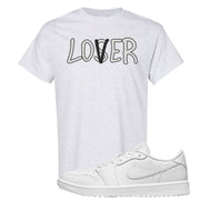 Triple White Golf Low 1s T Shirt | Lover, Ash