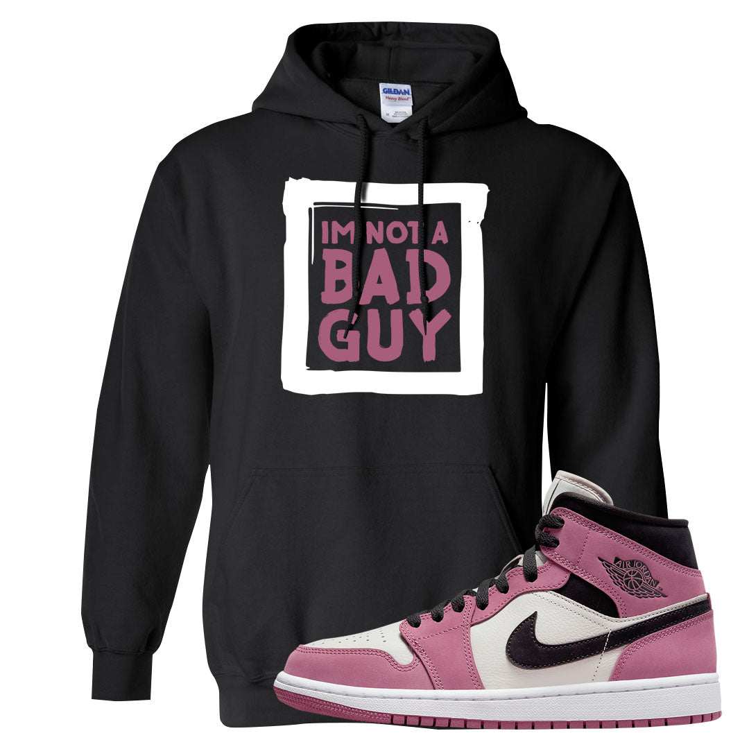 Berry Black White Mid 1s Hoodie | I'm Not A Bad Guy, Black