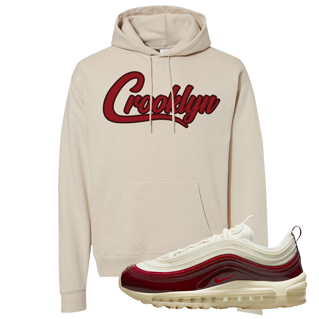 Dark Beetroot 97s Hoodie | Crooklyn, Sand