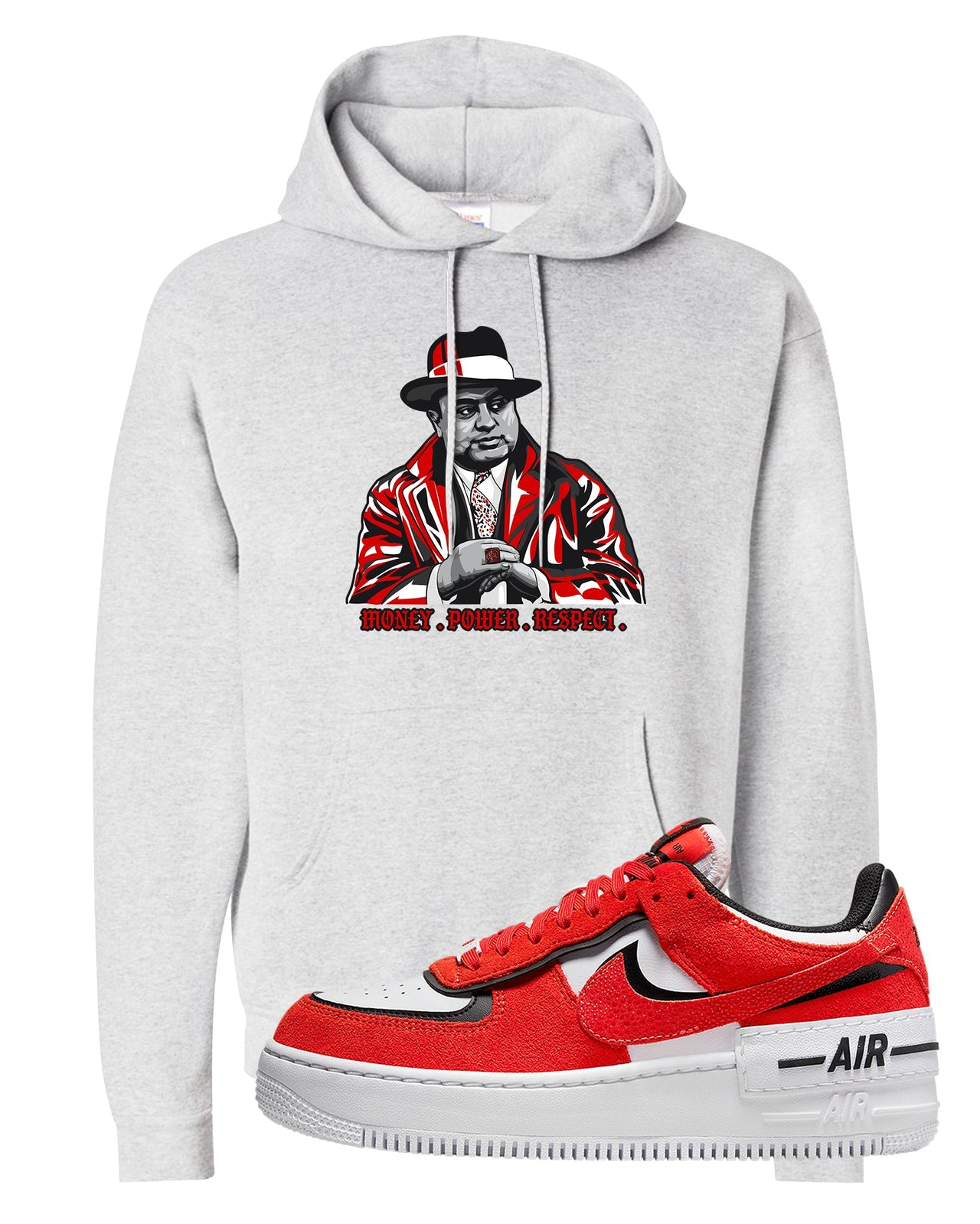 Shadow Chicago AF 1s Hoodie | Capone Illustration, Ash