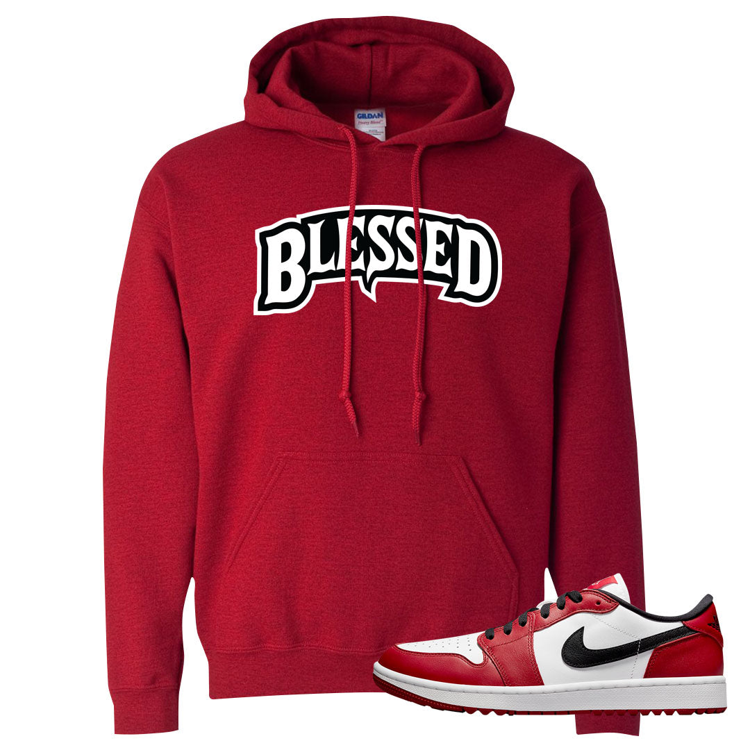 Chicago Golf Low 1s Hoodie | Blessed Arch, Red