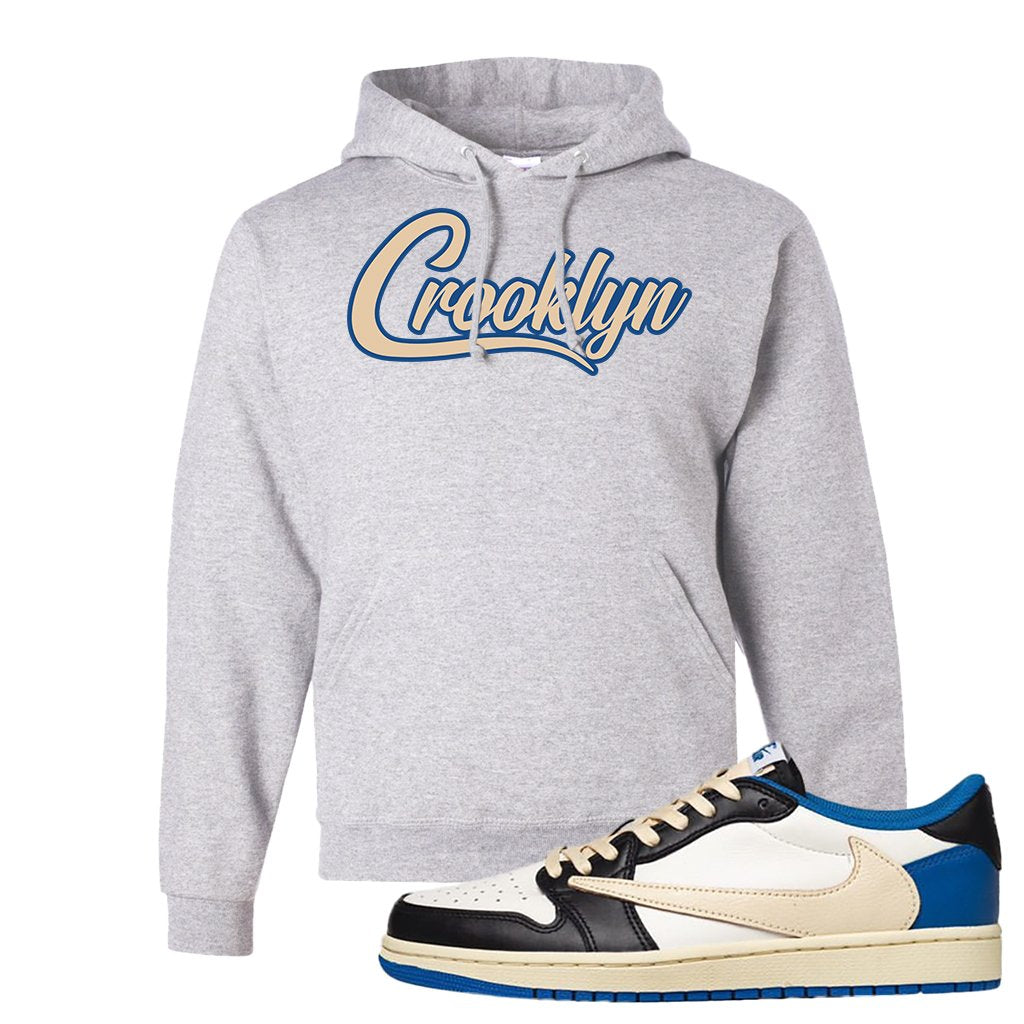 Sail Black Military Blue Shy Pink Low 1s Hoodie | Crooklyn, Ash