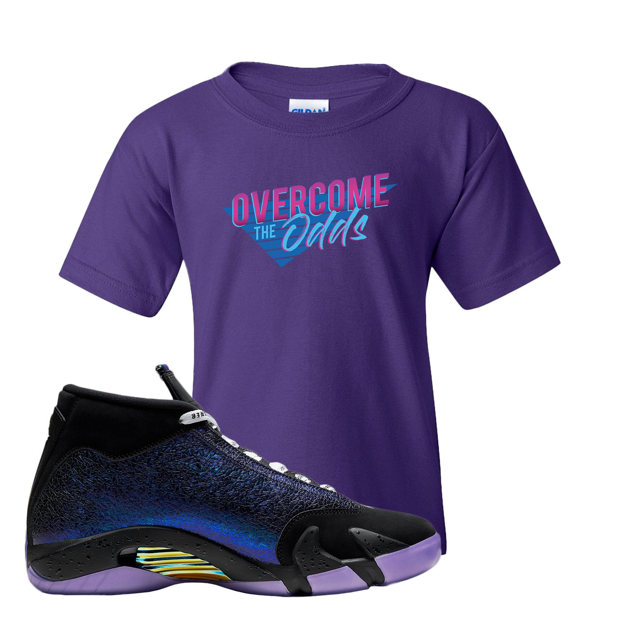 Doernbecher 14s Kid's T Shirt | Overcome The Odds, Purple