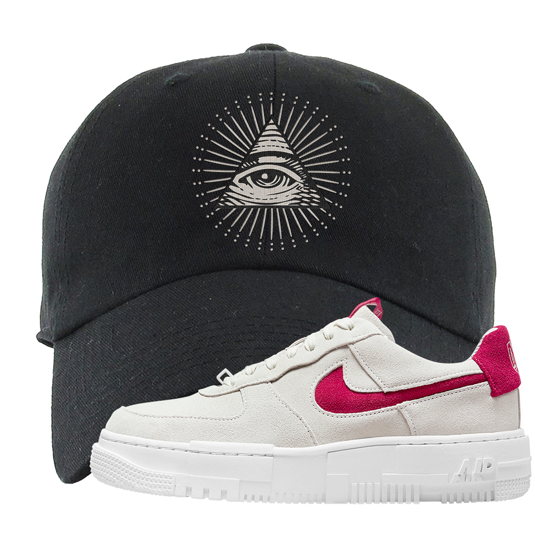 Mystic Hibiscus Pixel AF1s Dad Hat | All Seeing Eye, Black