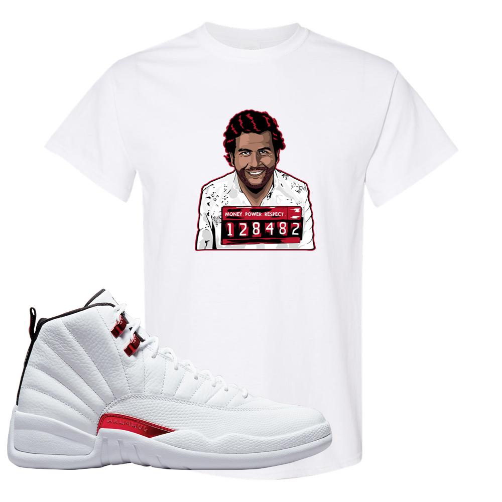 Twist White Red 12s T Shirt | Escobar Illustration, White