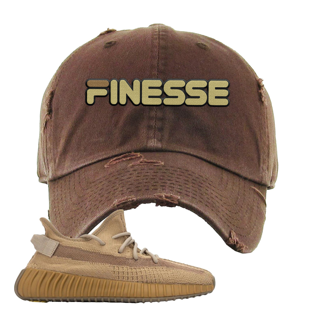 Earth v2 350s Distressed Dad Hat | Finesse, Brown