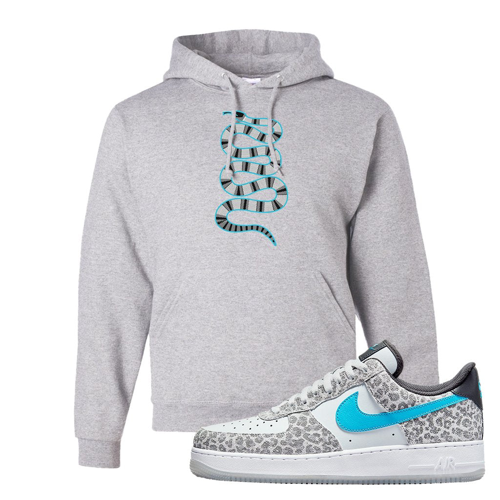 Purple Platinum Leopard Low Force 1s Hoodie | Coiled Snake, Ash