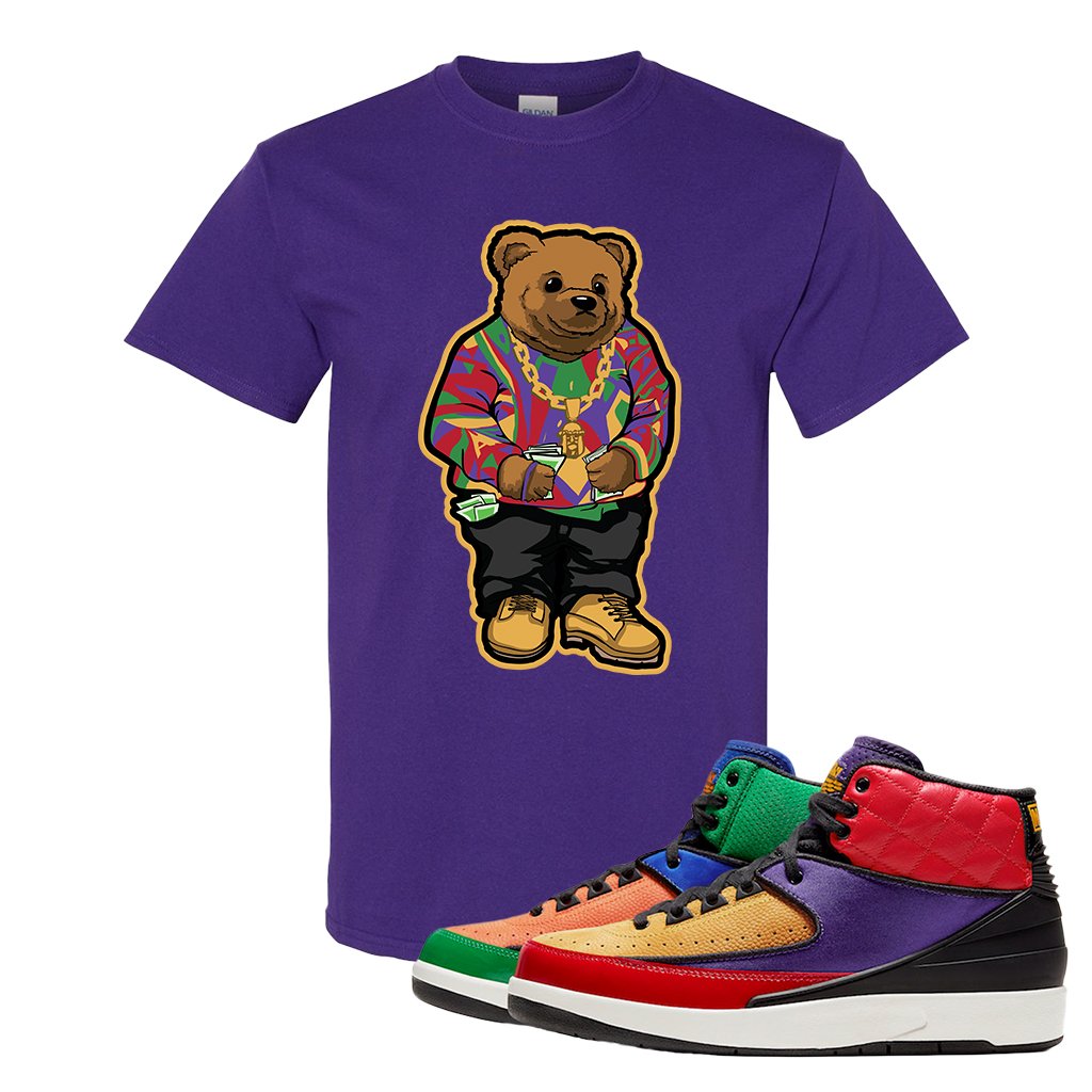 WMNS Multicolor Sneaker Purple T Shirt | Tees to match Nike 2 WMNS Multicolor Shoes | Sweater Bear