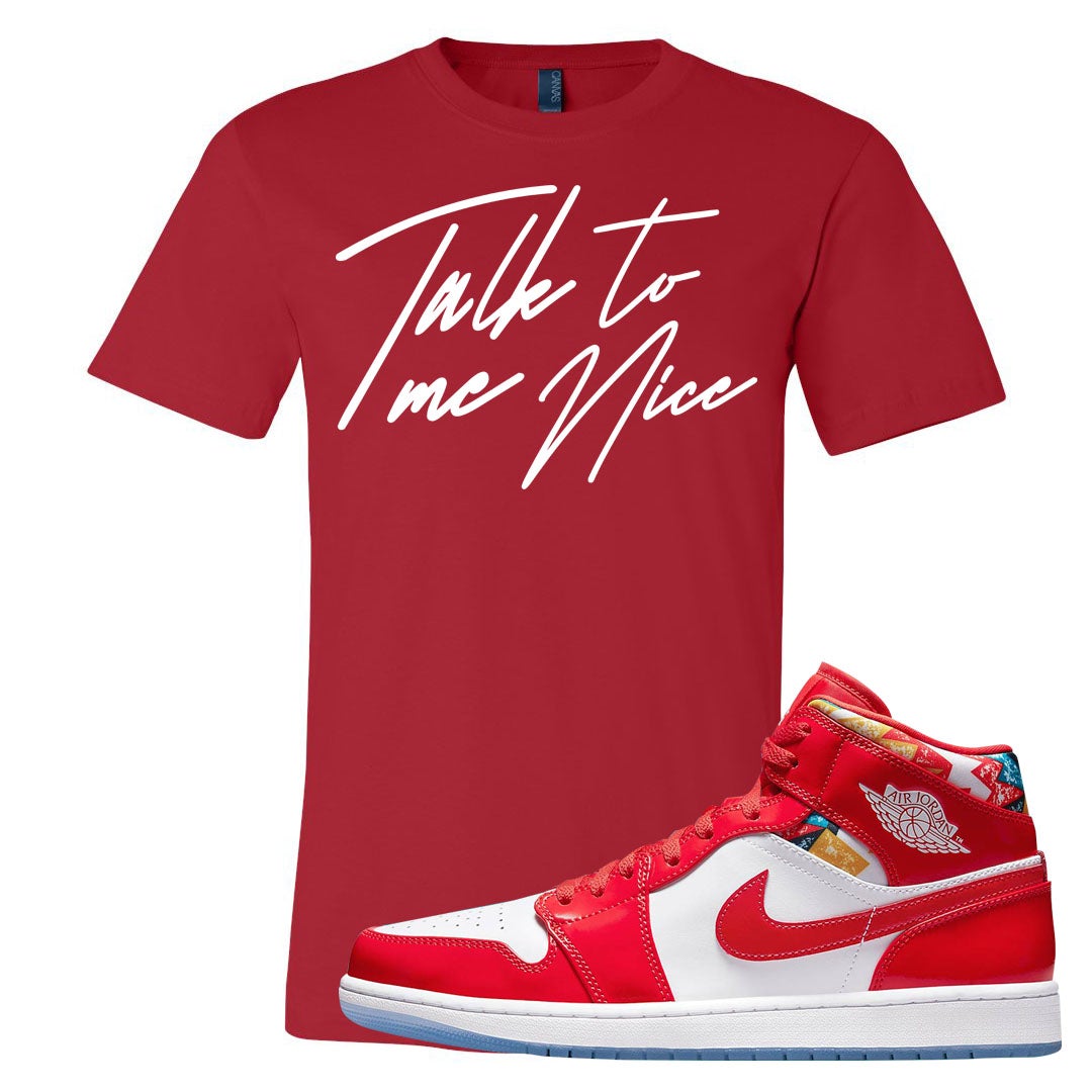 Barcelona Sweater Mid 1s T Shirt | Talk To Me Nice, Red