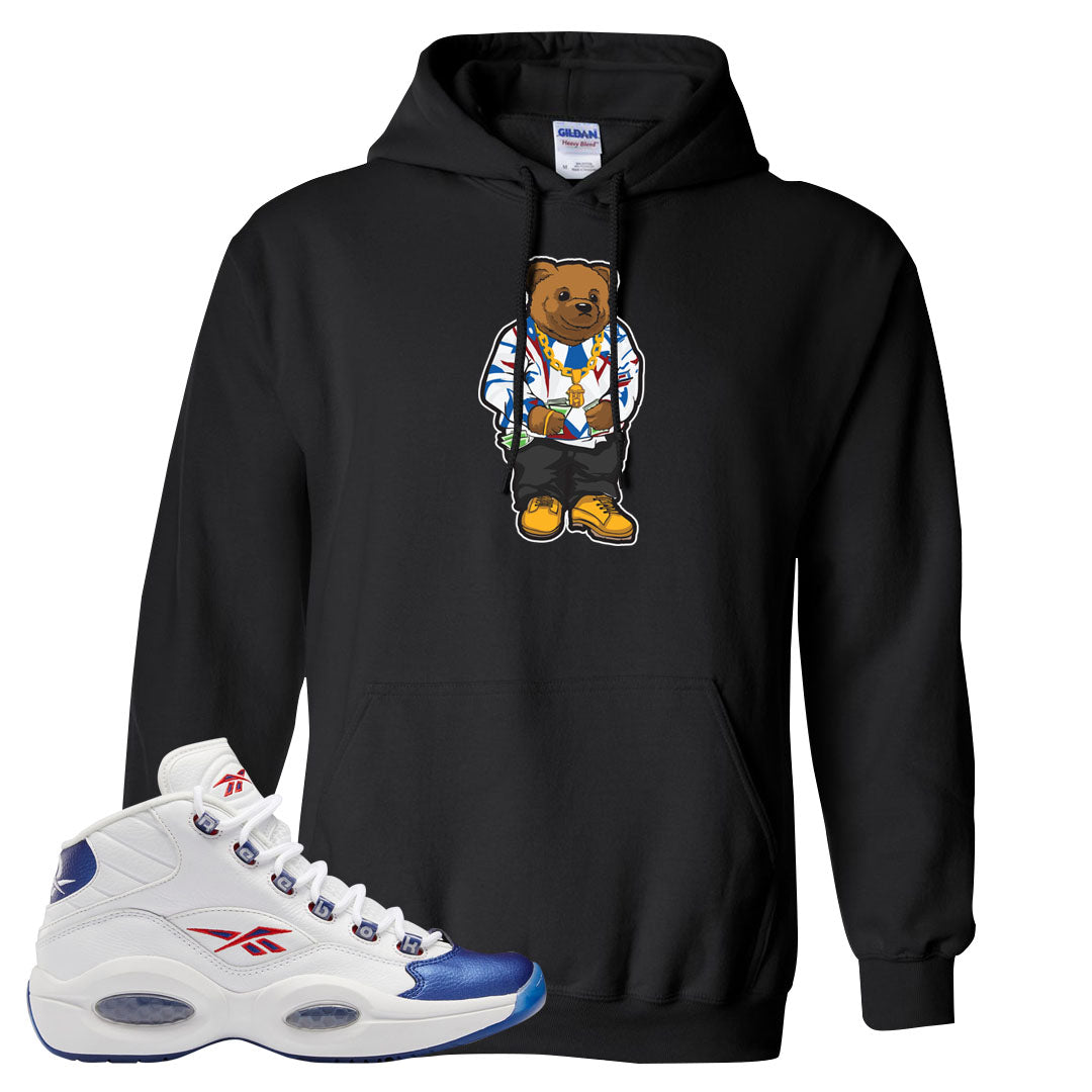 Blue Toe Question Mids Hoodie | Sweater Bear, Black