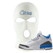 Racer Blue 3s Ski Mask | Chiraq, White