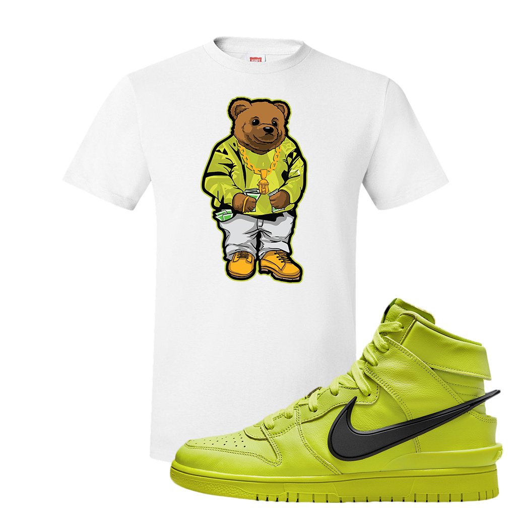Atomic Green High Dunks T Shirt | Sweater Bear, White