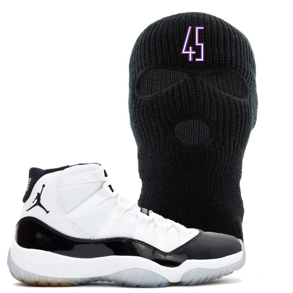 This Jordan 11 Concord 45 ski mask is a perfect match for the Jordan 11 Concord sneakers