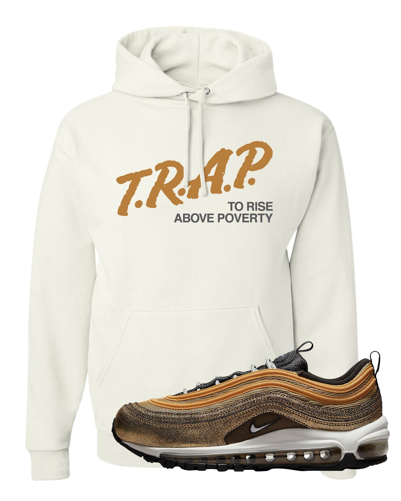 Golden Gals 97s Hoodie | Trap To Rise Above Poverty, White