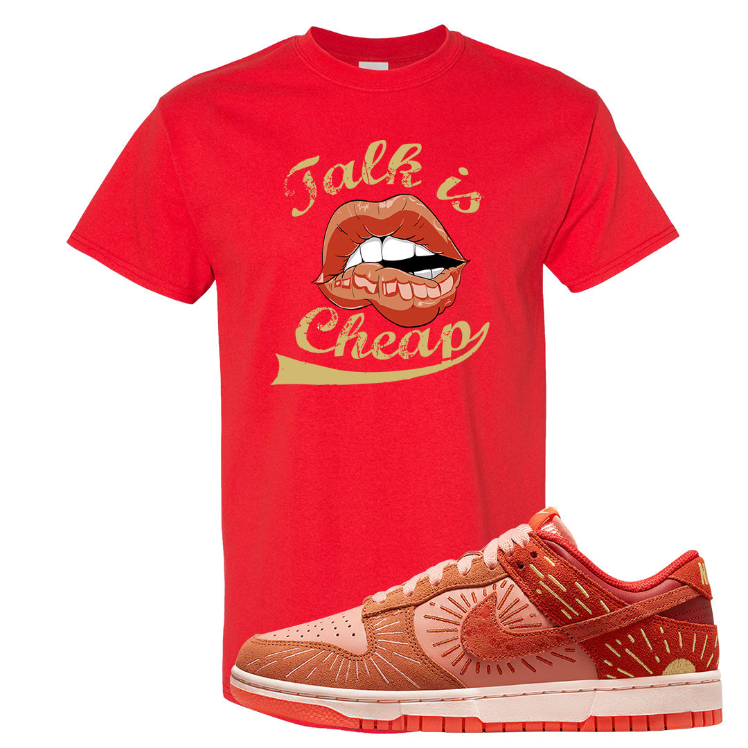 Solstice Low Dunks T Shirt | Talk Is Cheap, Red