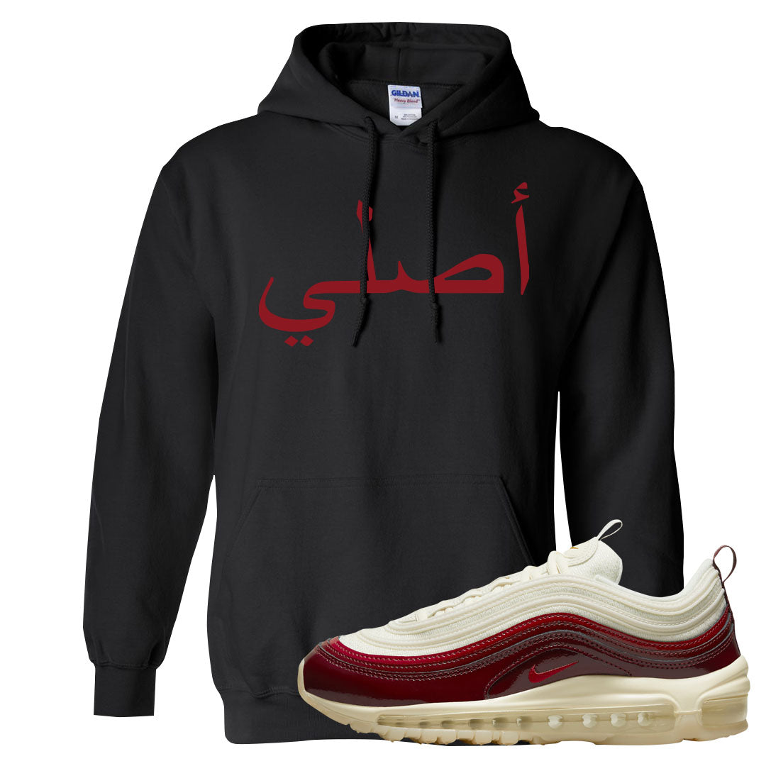 Dark Beetroot 97s Hoodie | Original Arabic, Black