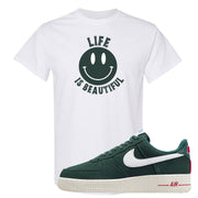 Athletic Club Low AF1s T Shirt | Smile Life Is Beautiful, White