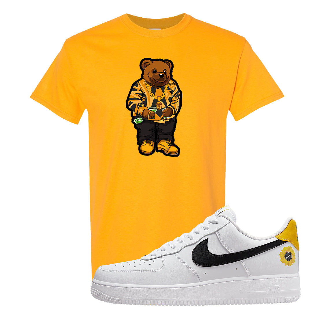 Have A Nice Day AF1s T Shirt | Sweater Bear, Gold