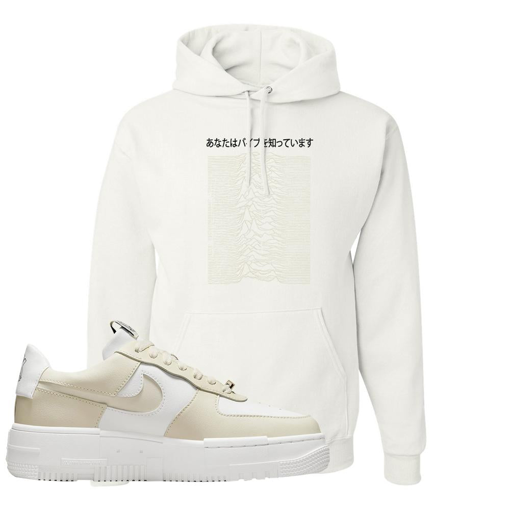Pixel Cream White Force 1s Hoodie | Vibes Japan, White